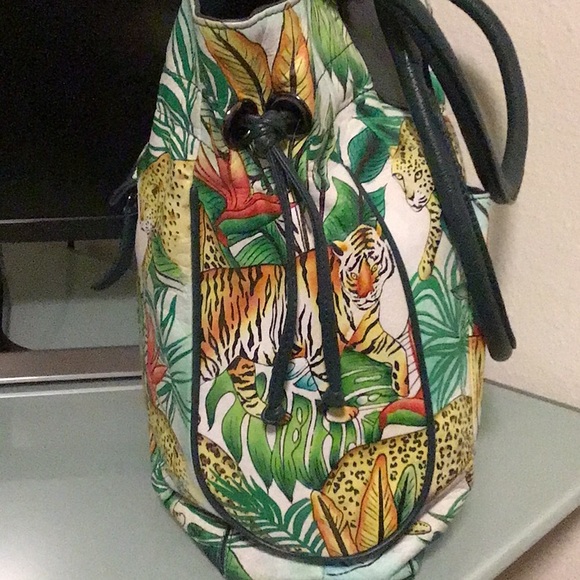 Sharif Hand Painted Leather Bag - Picture 3 of 9